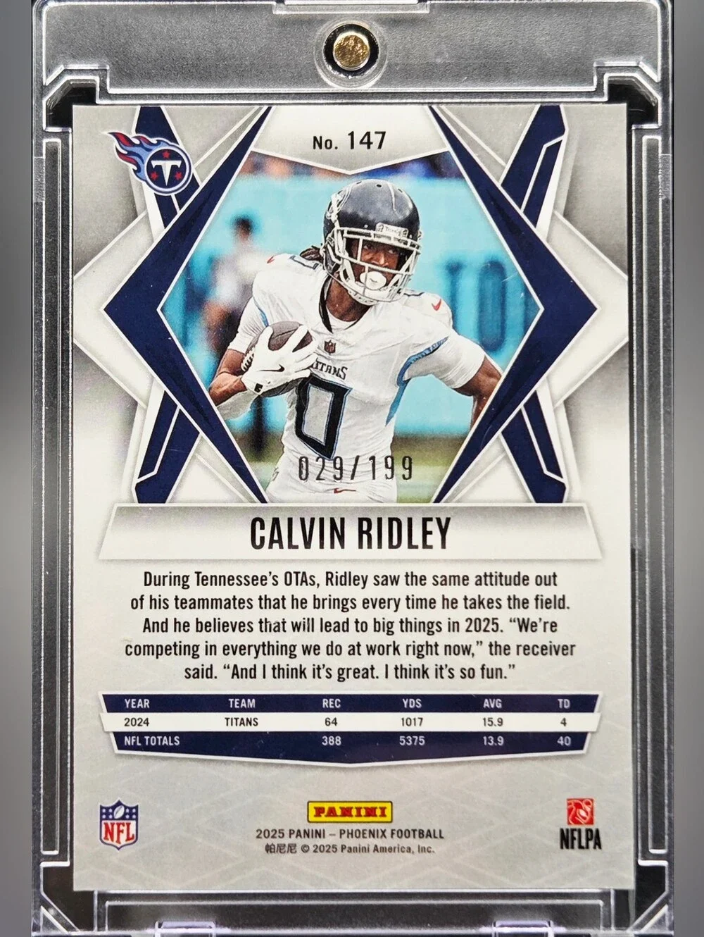 2025 Panini Phoenix - Calvin Ridley #147 Blue Winter 029/199
